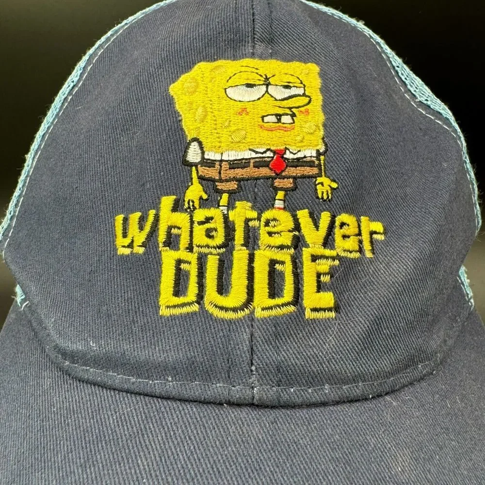 Sponge Bob Square Pants Strapback Cap Vintage Hat Blue Whatever Dude Universal‎